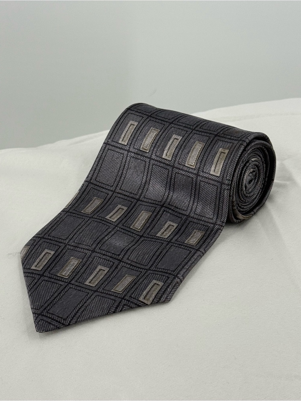 Classic Geometric Black Men's Tie